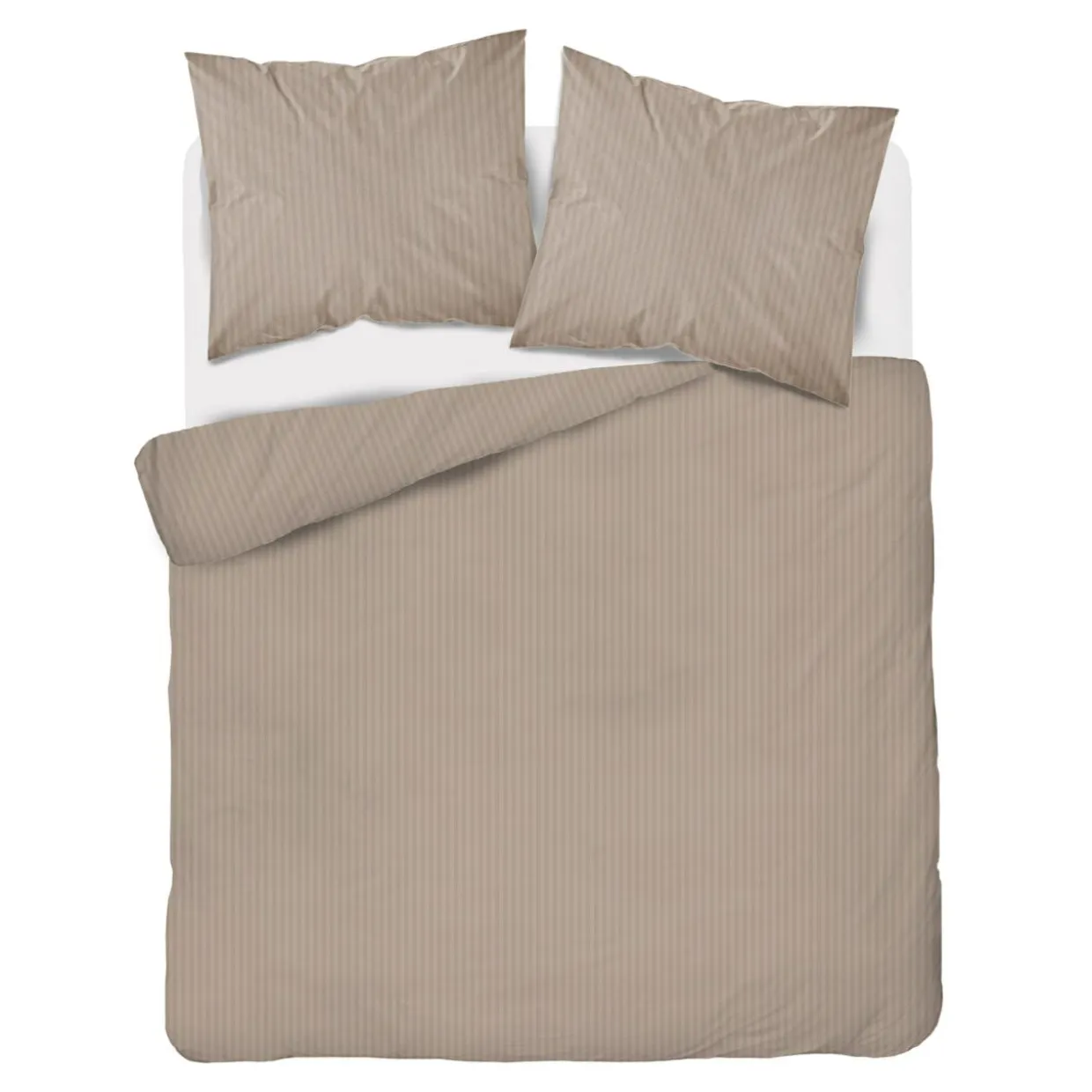 Pościel bawełniana adamaszek taupe PURE 220x200 cm
