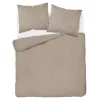 Pościel bawełniana adamaszek taupe PURE 160x200 cm