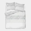 Pościel bawełniana geometryczna biała HOME SATIN 160x200 cm