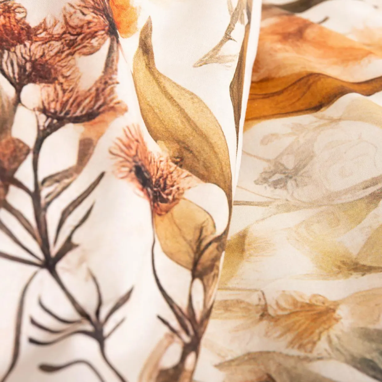 Pościel bawełniana w kwiaty NATURAL BOHO 160x200 cm