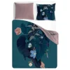 Pościel bawełniana w liście i kwiaty NEW TRENDY 160x200 cm