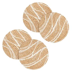 Podkładka korkowa pod gorący kubek 9 cm, kpl. 4 szt