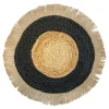 Podkładka na stół boho czarno-beżowa 36 cm