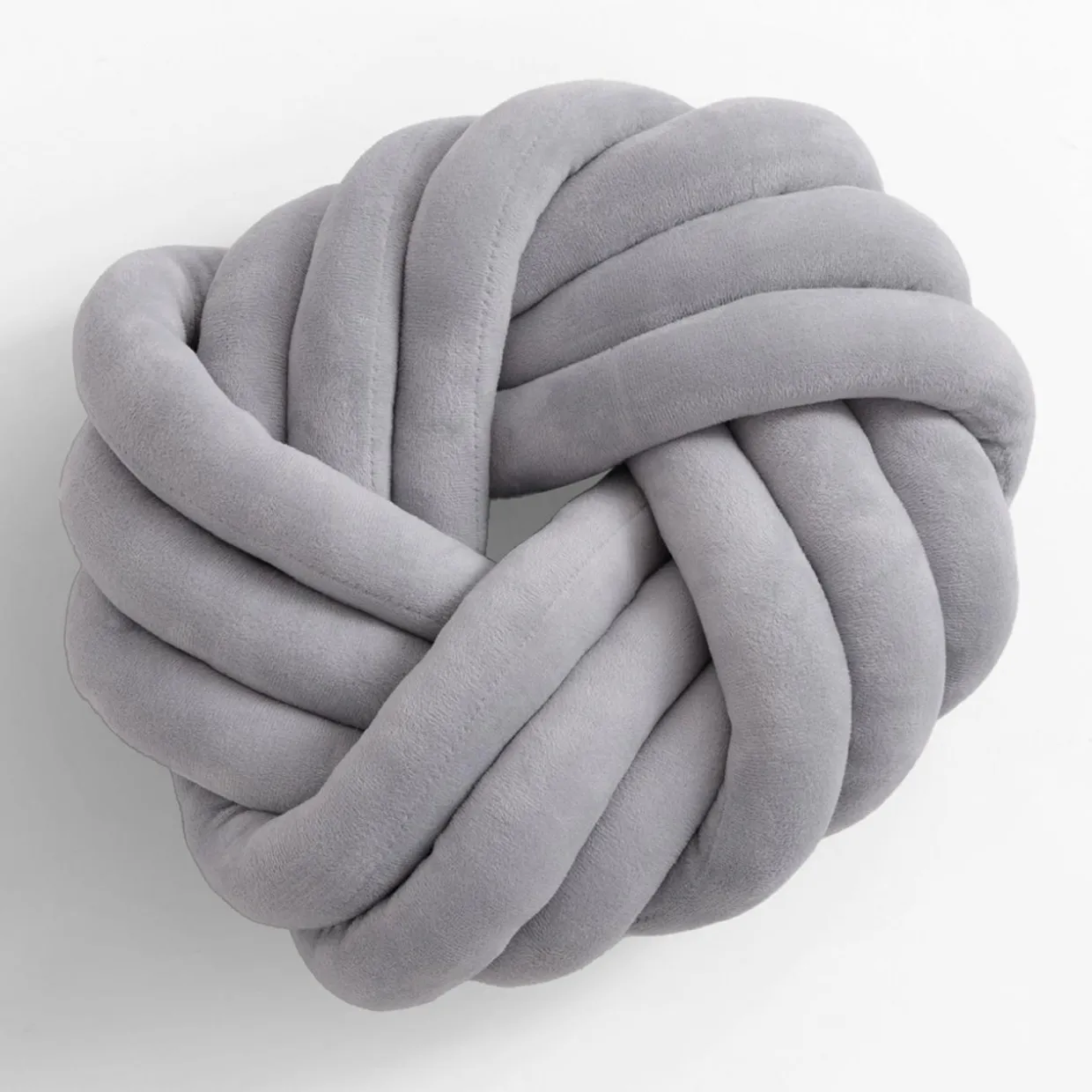 Poduszka ozdobna węzeł jasnoszara TWISTY 30 cm