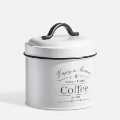 Pojemnik kuchenny biały COFFEE 13 cm