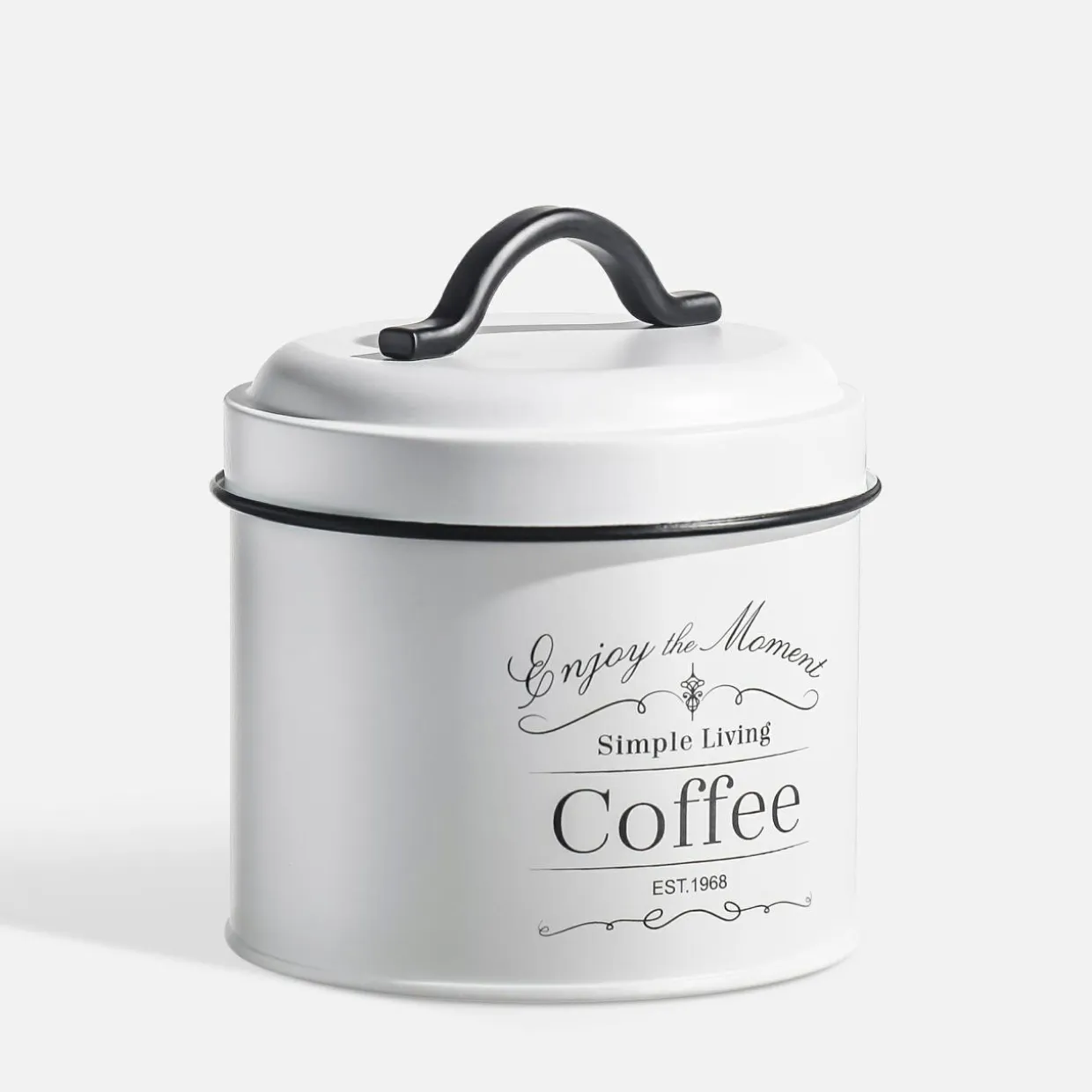 Pojemnik kuchenny biały COFFEE 13 cm
