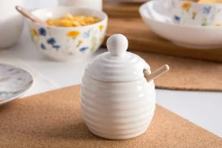 Pojemnik na miód z pokrywką i czerpakiem 11,5 cm