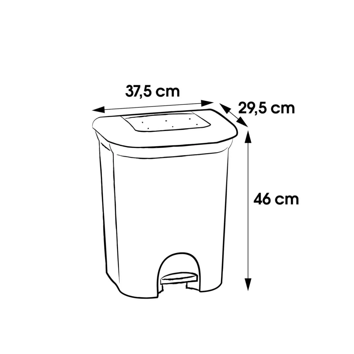 Pojemnik na śmieci z pedałami TORGE 2x11l