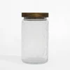 Pojemnik szklany z akacjową pokrywką 1000 ml