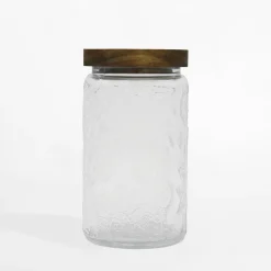 Pojemnik szklany z akacjową pokrywką 1000 ml