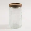 Pojemnik szklany z akacjową pokrywką 1000 ml