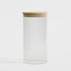 Pojemnik szklany z bambusową pokrywką 1300 ml