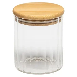 Pojemnik szklany z bambusową pokrywką 430 ml