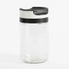 Pojemnik szklany z czarno-białą pokrywką 650 ml