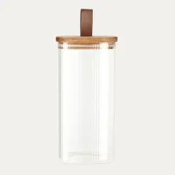 Pojemnik szklany z drewnianą pokrywką 1500 ml