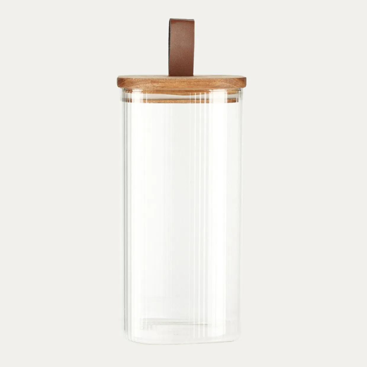 Pojemnik szklany z drewnianą pokrywką 1500 ml