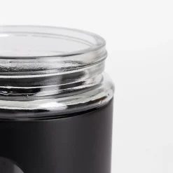 Pojemnik szklany z metalową pokrywką czarny 1000 ml
