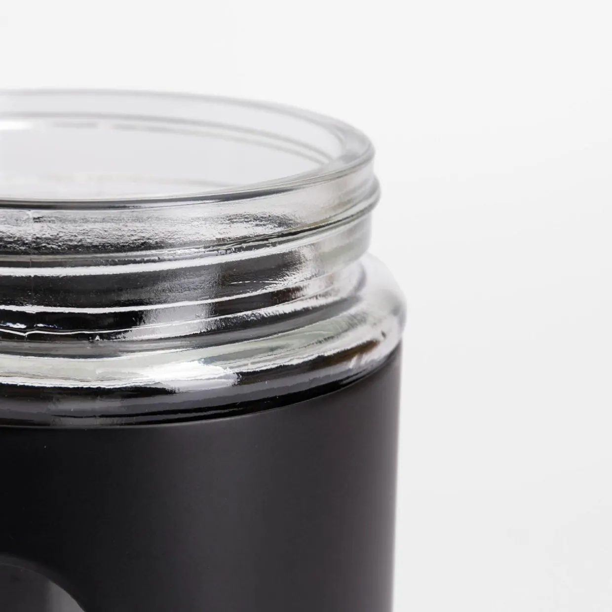 Pojemnik szklany z metalową pokrywką czarny 1000 ml