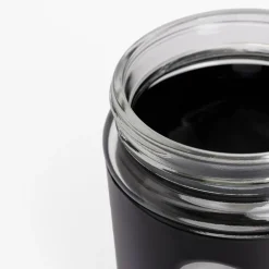Pojemnik szklany z metalową pokrywką czarny 660 ml