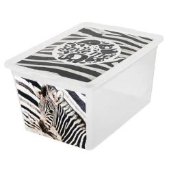 Pojemnik z pokrywką SAVE ME ZEBRA, 30 l