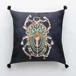 Poszewka dekoracyjna czarna JEWEL 45x45 cm