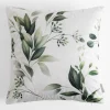 Poszewka dekoracyjna LIŚCIE biała OLIVE 45x45 cm