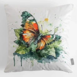 Poszewka dekoracyjna MOTYL biała OLIVE 45x45 cm