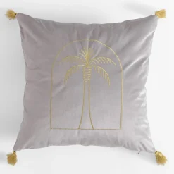Poszewka dekoracyjna srebrna DJERBA 45x45 cm