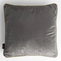 Poszewka dekoracyjna szara z pszczołą AURE 45x45 cm