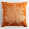 Poszewka dekoracyjna w złoty liść pomarańczowa MAPLE 45x45 cm