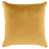 Poszewka dekoracyjna welurowa musztardowa VELVIO 45x45 cm