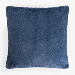 Poszewka futrzasta glamour ciemnoniebieska SHINE 45x45 cm