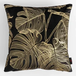 Poszewka w monstery czarna AMBRO 45x45 cm