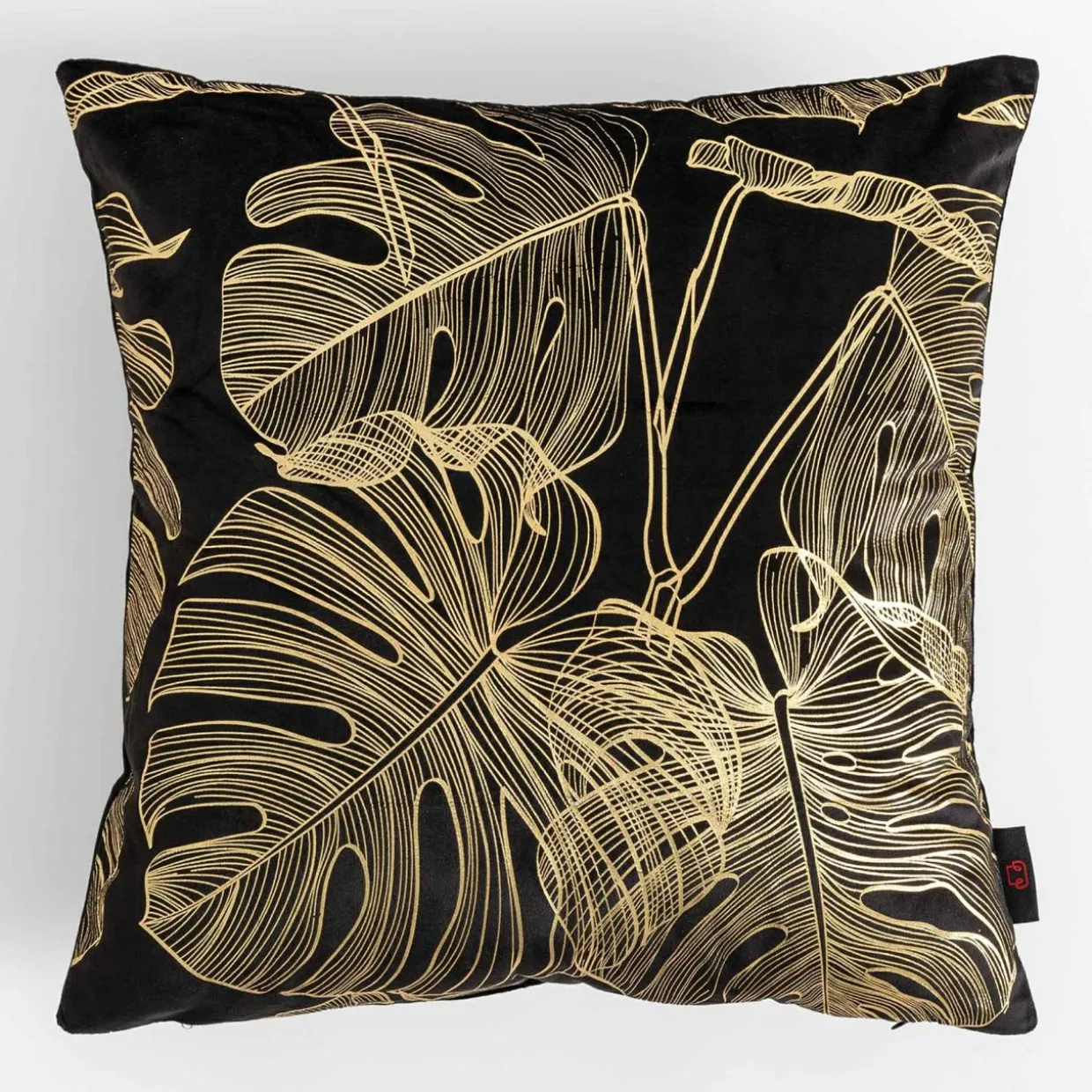 Poszewka w monstery czarna AMBRO 45x45 cm