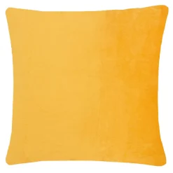 Poszewka welurowa z haftem żółta ANISE 45x45 cm