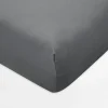 Prześcieradło jersey z gumką ciemnoszare IVETTE 200x220 cm