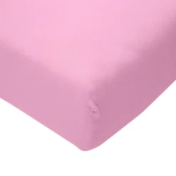 Prześcieradło JERSEY z gumką jasnoróżowe 70x140 cm