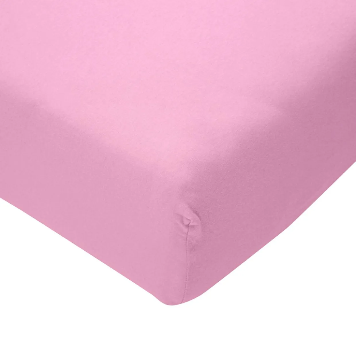 Prześcieradło JERSEY z gumką jasnoróżowe 60x120 cm