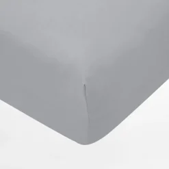 Prześcieradło szare JERSEY z gumką 60x120 cm