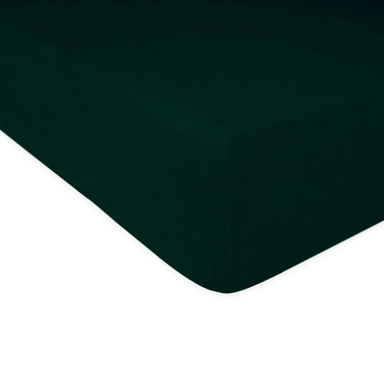 Prześcieradło z gumką butelkowa zieleń FROTTE 140x200 cm