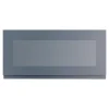 Przeszklony front drzwi PIANO PLUS 80x38,1 szary stalowy mat