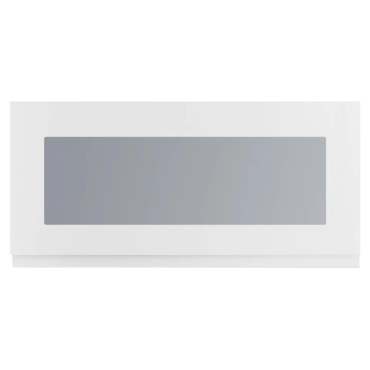 Przeszklony front drzwi PIANO 80x38,1 biały mat
