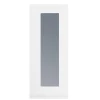 Przeszklony front drzwi PIANO 40x98 biały mat