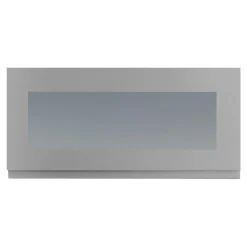 Przeszklony front drzwi PIANO 80x38,1 szary mat