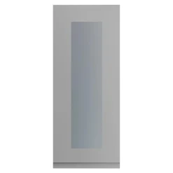 Przeszklony front drzwi PIANO 40x98 szary mat