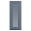 Przeszklony front drzwi PIANO PLUS 40x98 szary stalowy mat