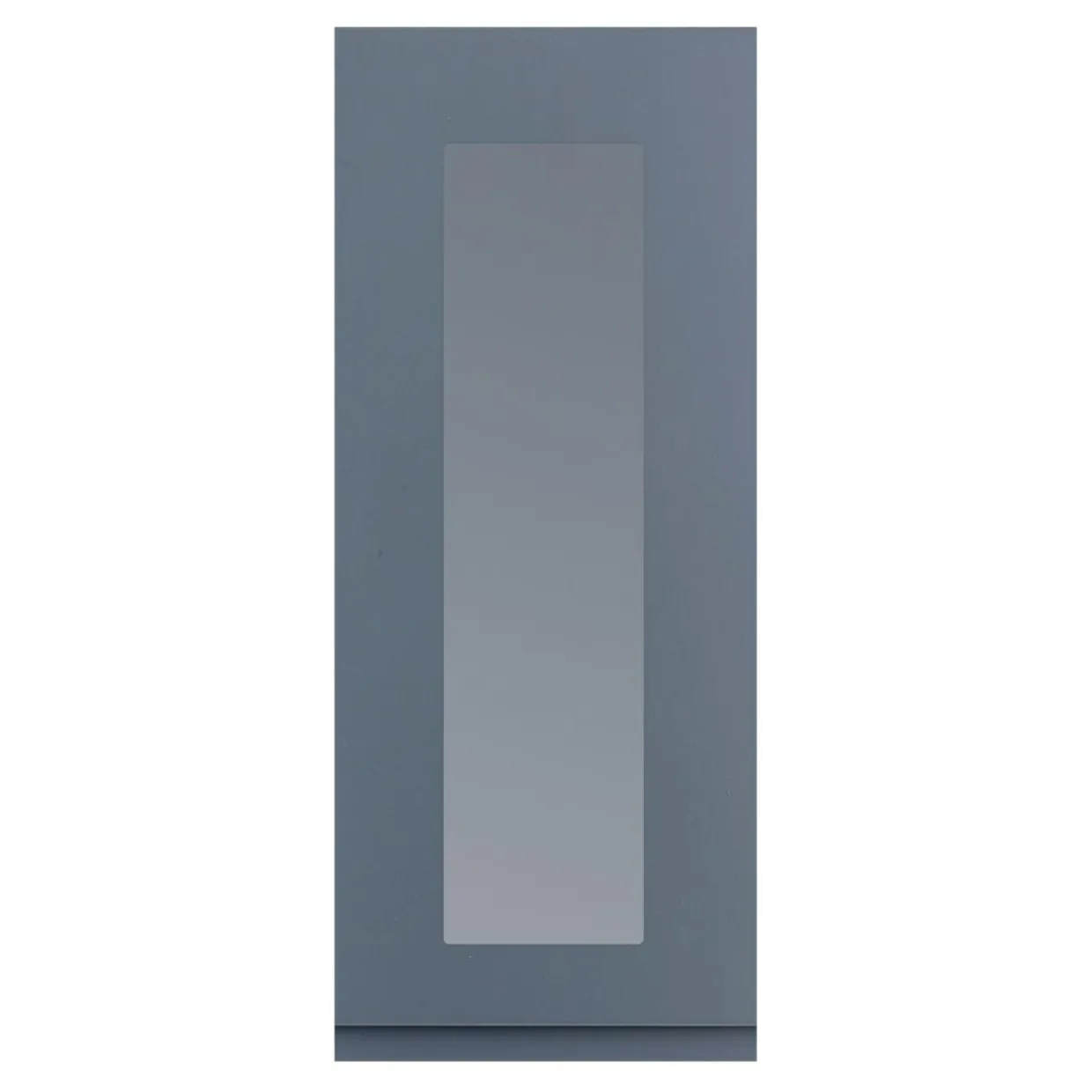 Przeszklony front drzwi PIANO PLUS 40x98 szary stalowy mat
