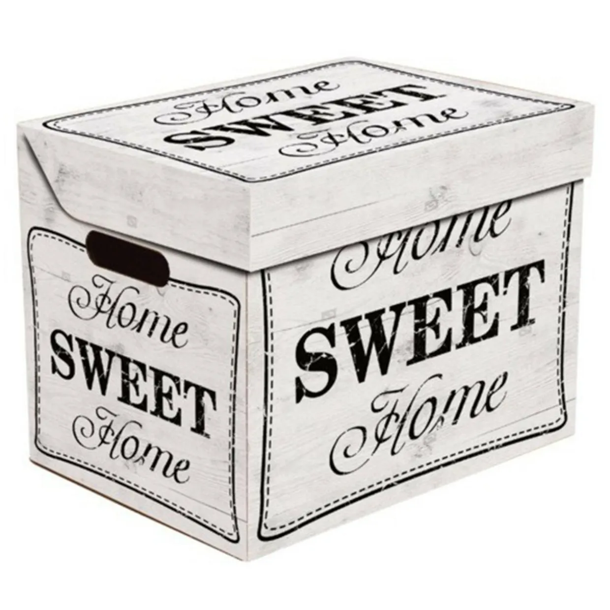 Pudełko ozdobne tekturowe z pokrywką ONE SWEET HOME