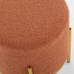 Puf boucle pomarańczowy KORI