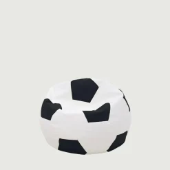 Puf piłka biało-czarny SPORT L